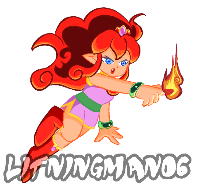Flare, the fire fairy.