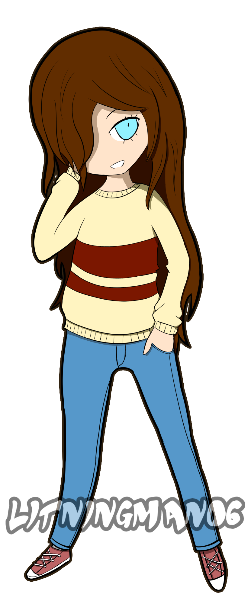 The same character, but drawn much more recently.